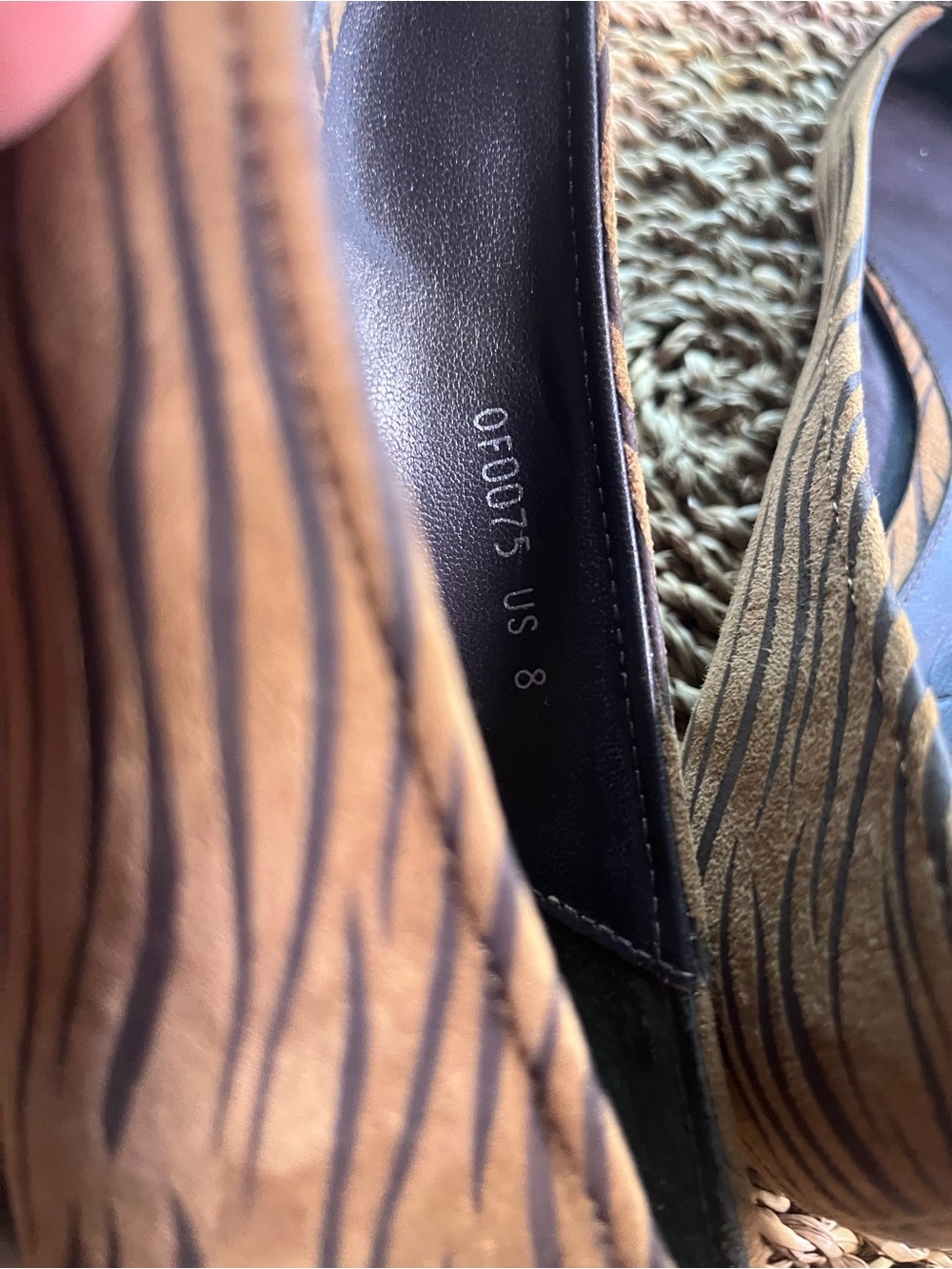 Laura Brandon Genuine Leather Brown Zebra-Print Ballet Flats -  Women Size 8 - Picture 7 of 8